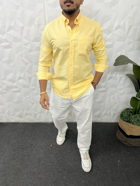 Oxford fabric plain shirt