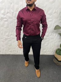 Cotton lycra plain shirt