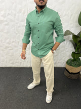 Oxford fabric plain shirt