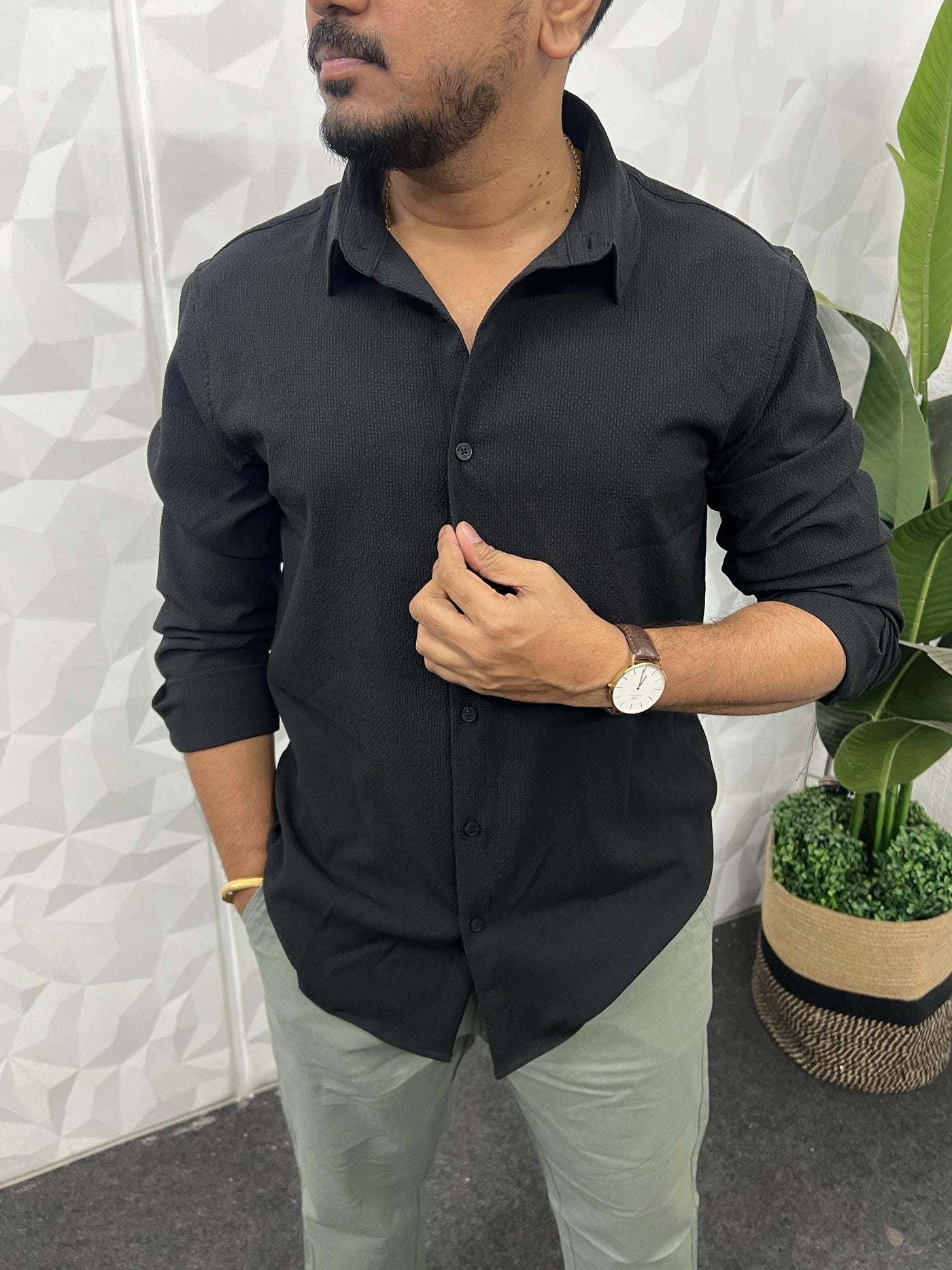 Imp puff fabric shirt