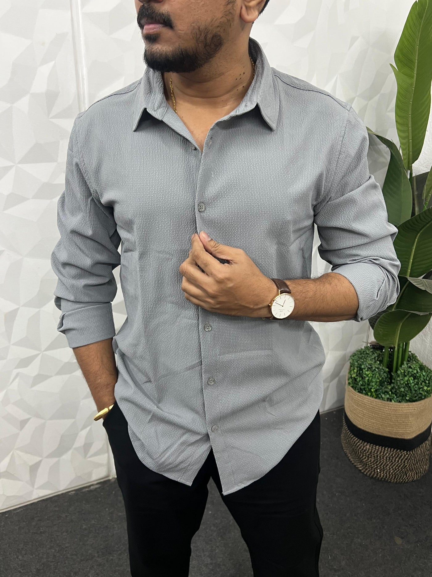 Imp puff fabric shirt