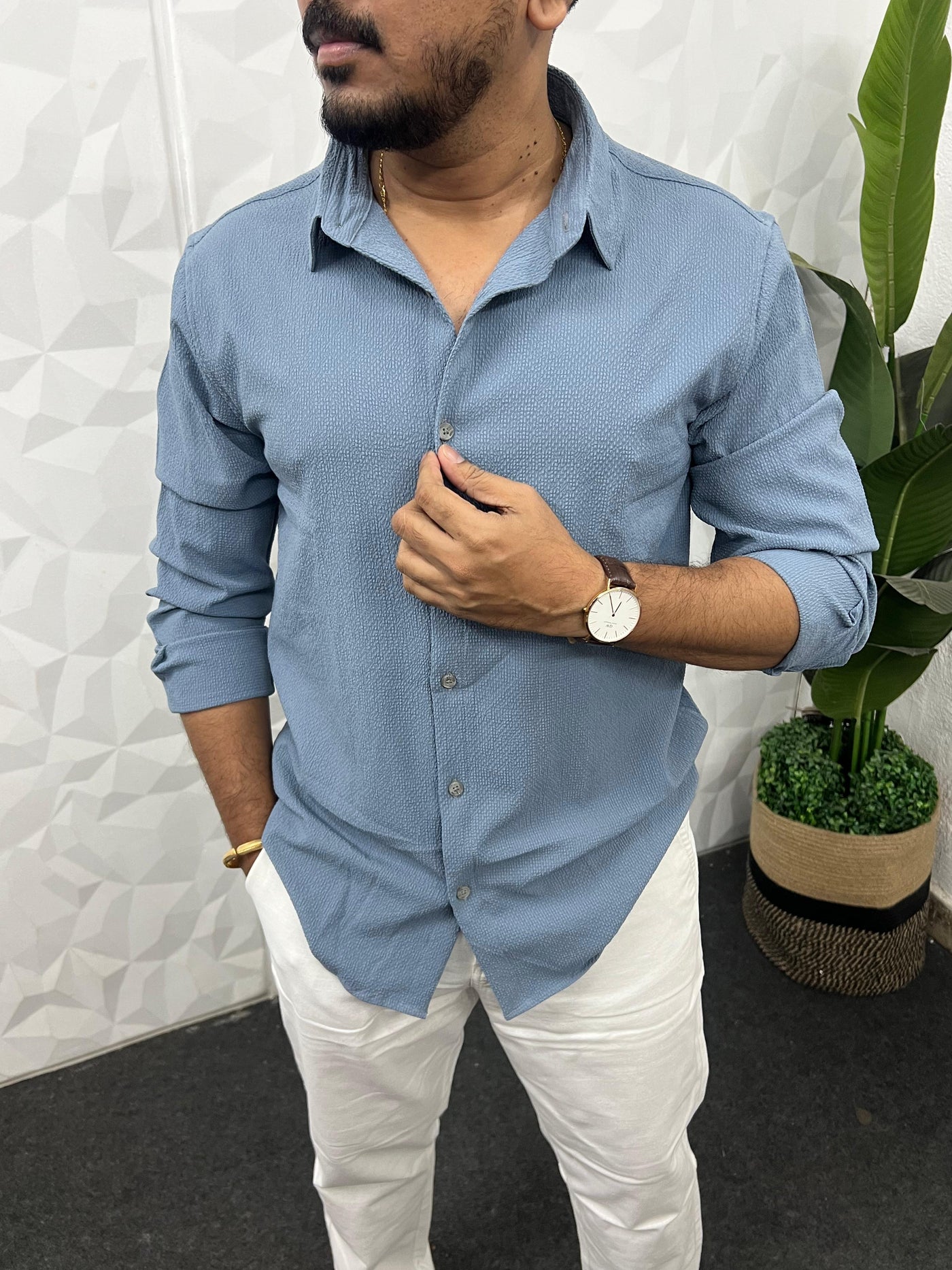 Imp puff fabric shirt