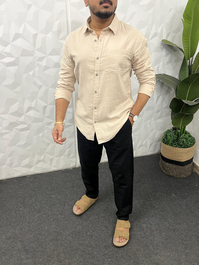 Double cloth soft linen shirt