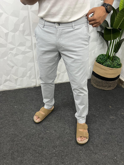 Linen fabric chinos