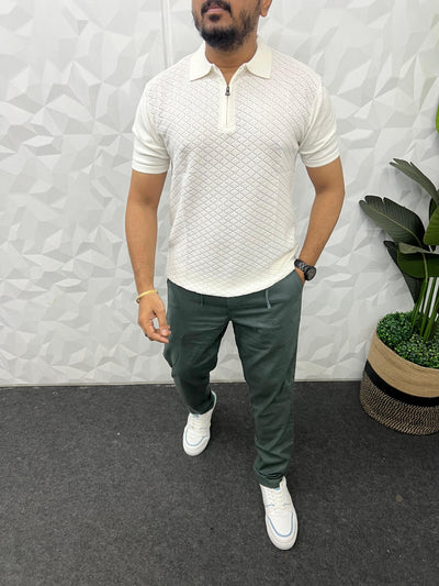 Stylish knitted polo t-shirt