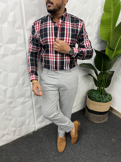 Cotton poplin burberry chex shirt