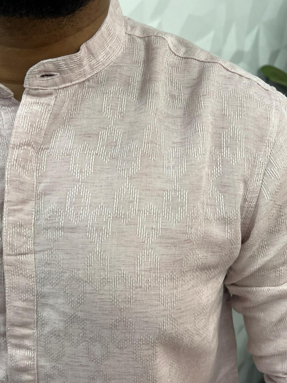 Linen texture short kurta