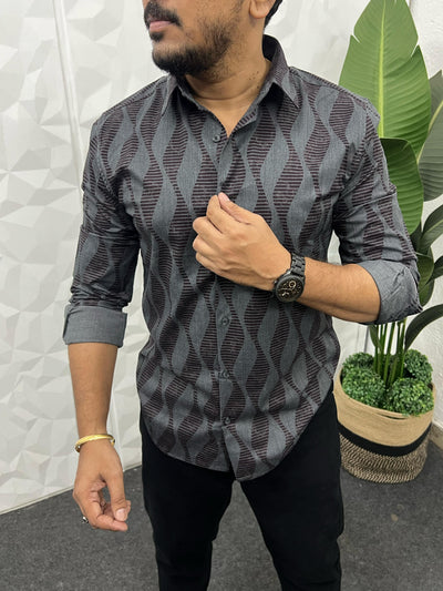 Cotton giza premium printed shirt