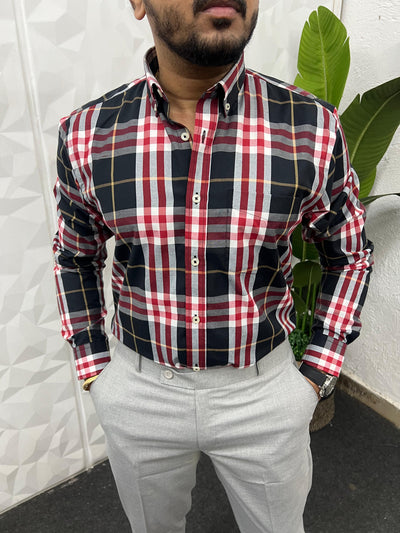 Cotton poplin burberry chex shirt