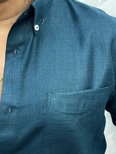 Imported khadi linen blend shirt