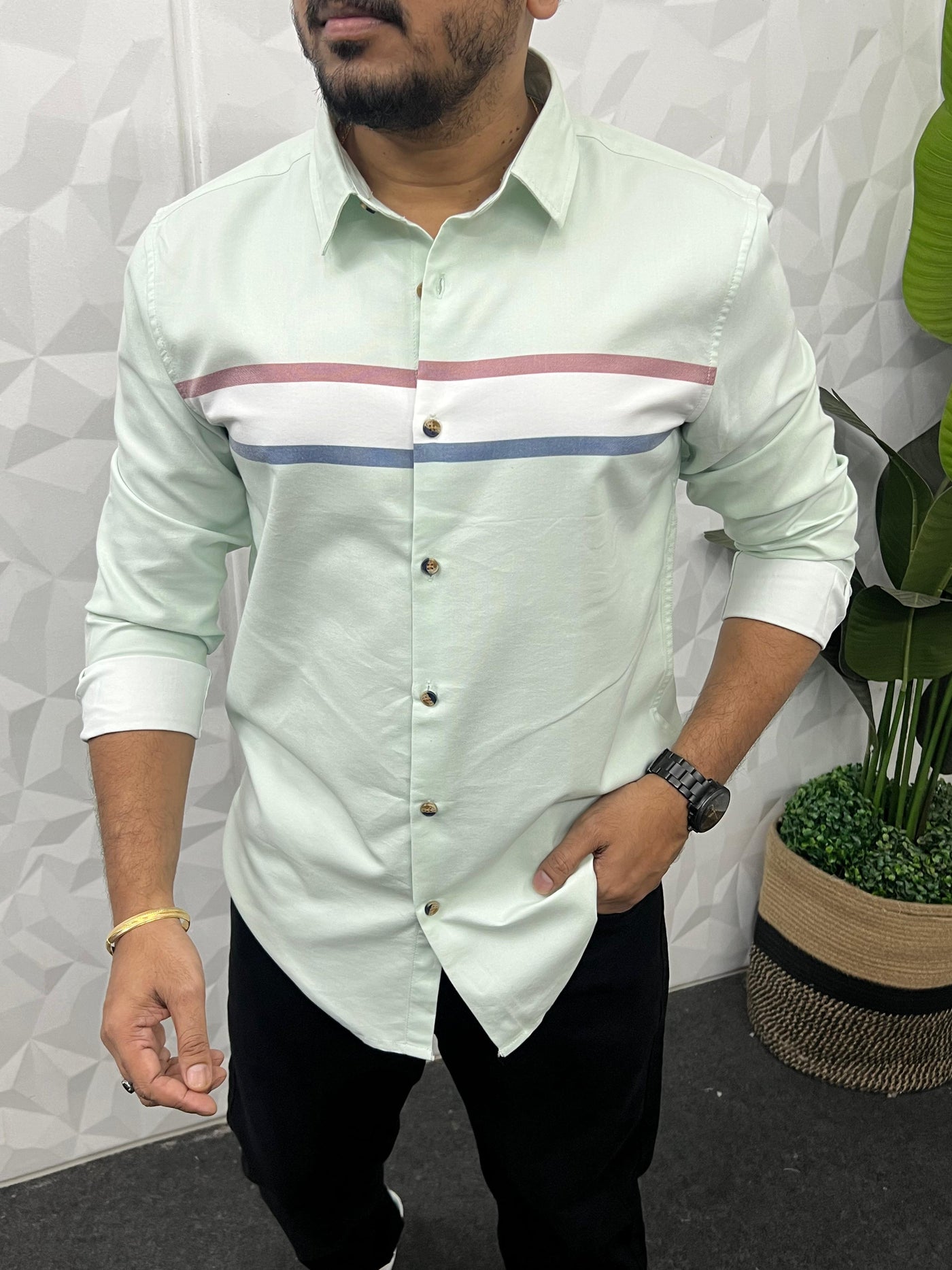 Chest pannel club wear shirt