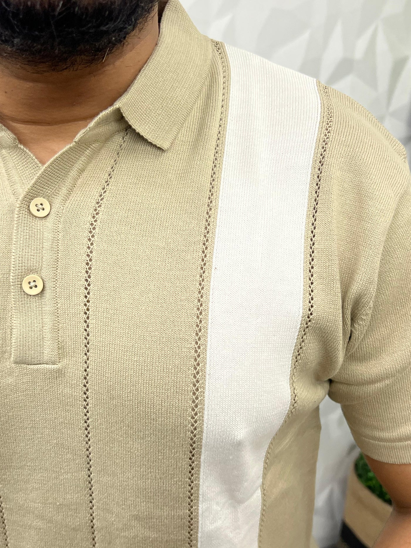 Stylish knitted polo t-shirt