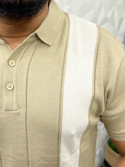 Stylish knitted polo t-shirt
