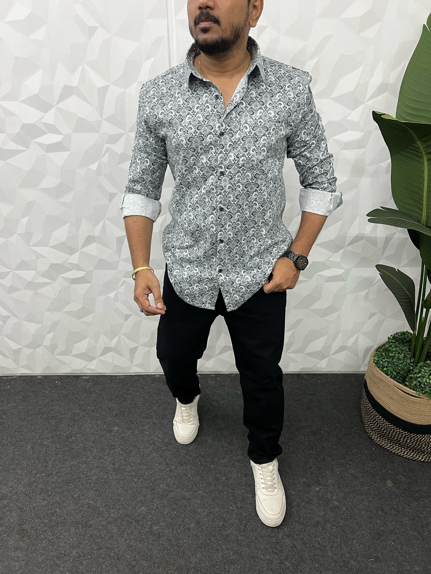 Cotton giza premium printed shirt