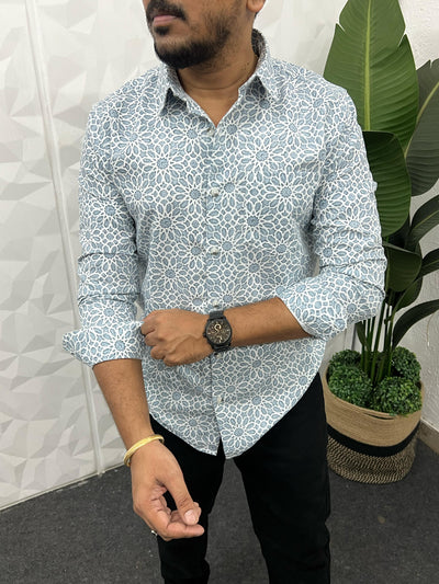 Cotton giza premium printed shirt