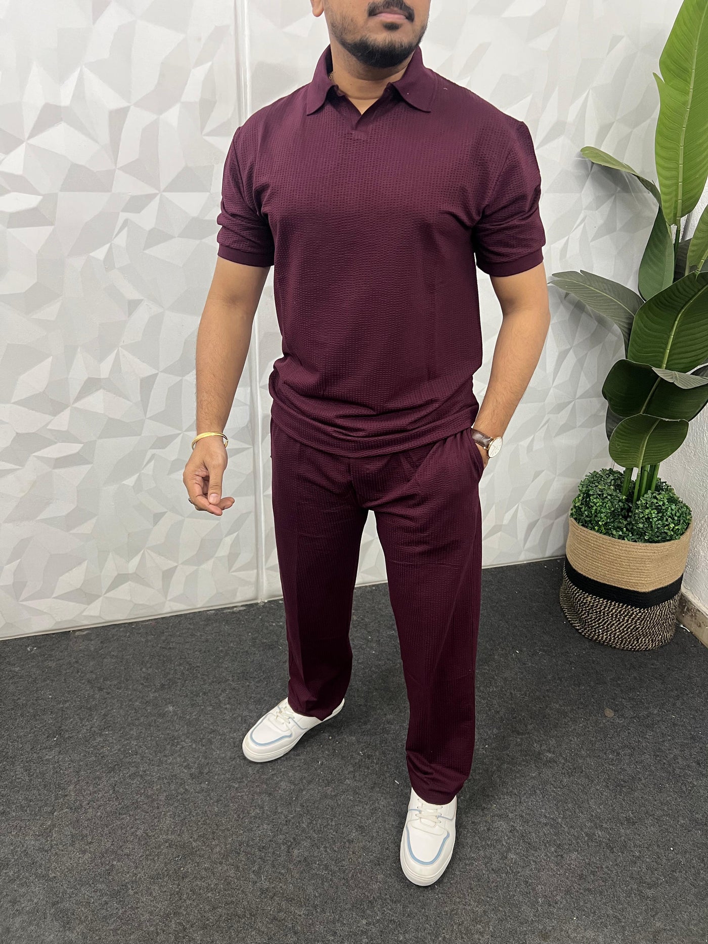 Cotton puff fabric cordset