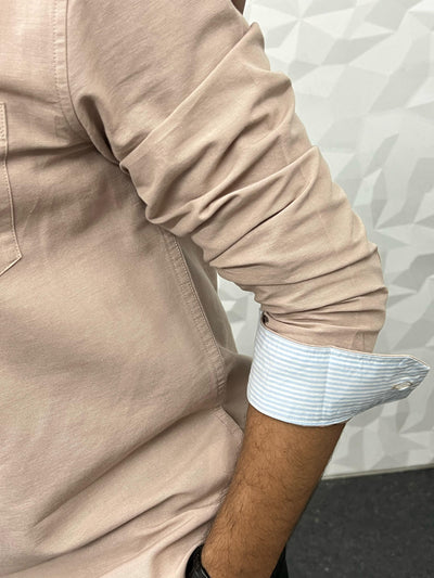 Cotton blend linen shirt
