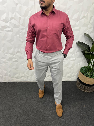 Self texture party wear shirt