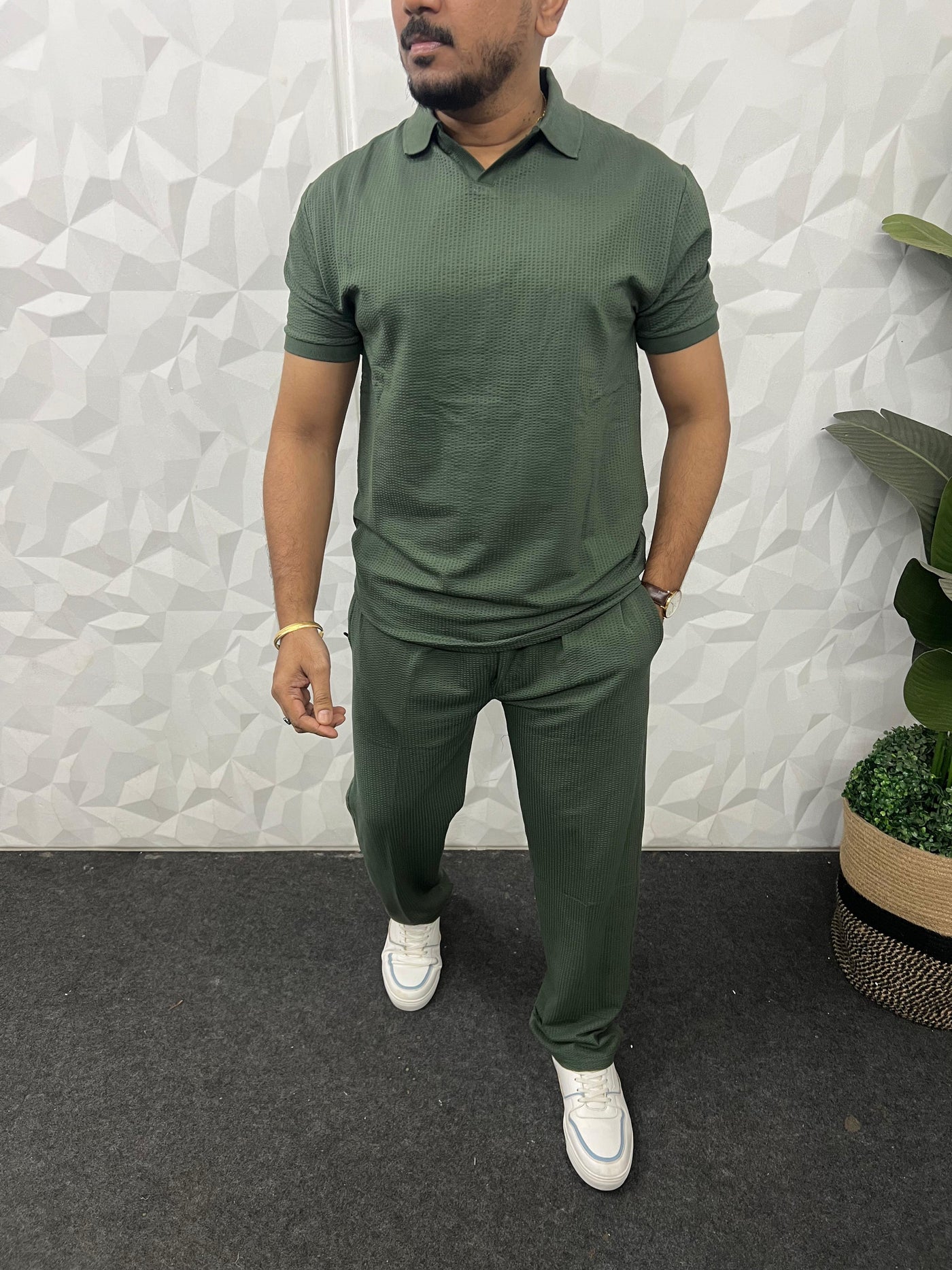 Cotton puff fabric cordset