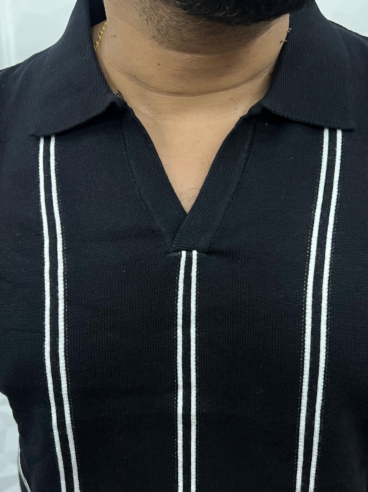 Stylish knitted polo t-shirt