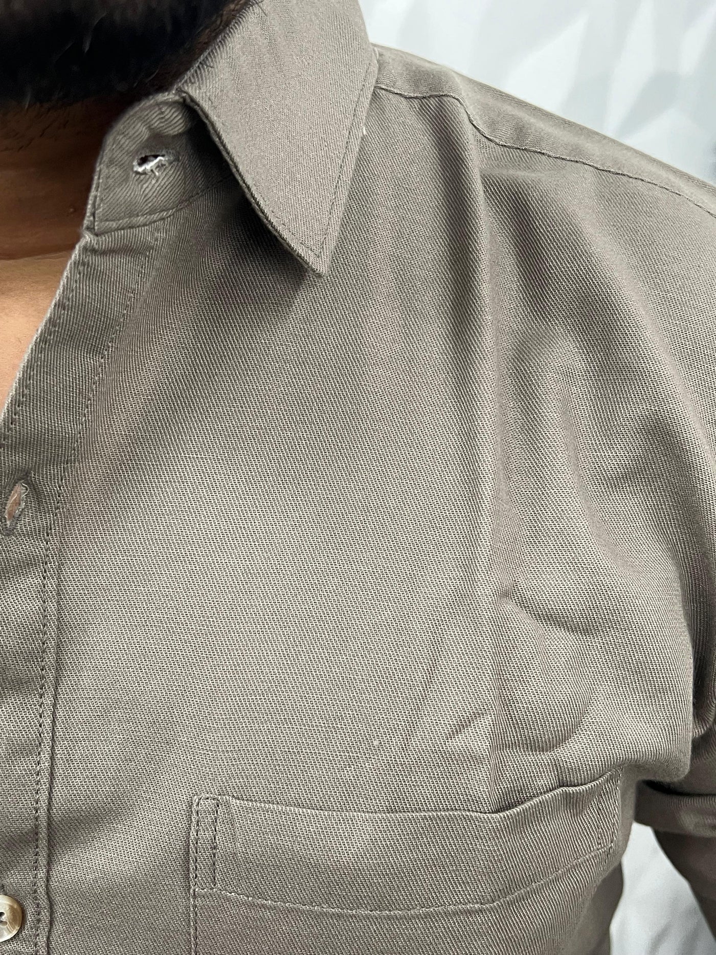 Twill fabric plain shirt