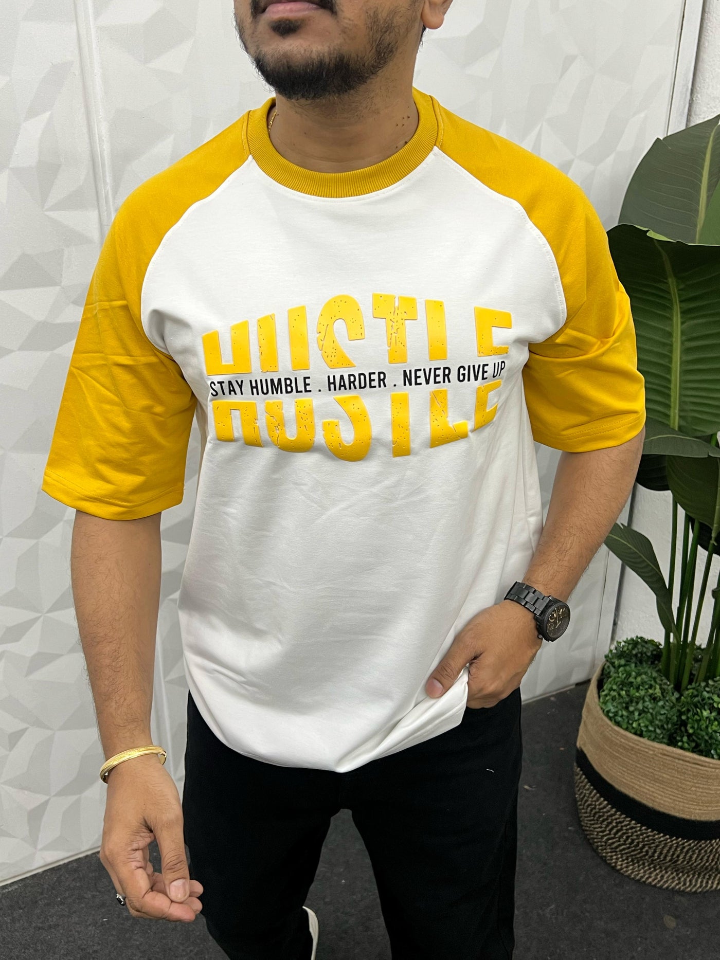 Cotton looper raglan t-shirt