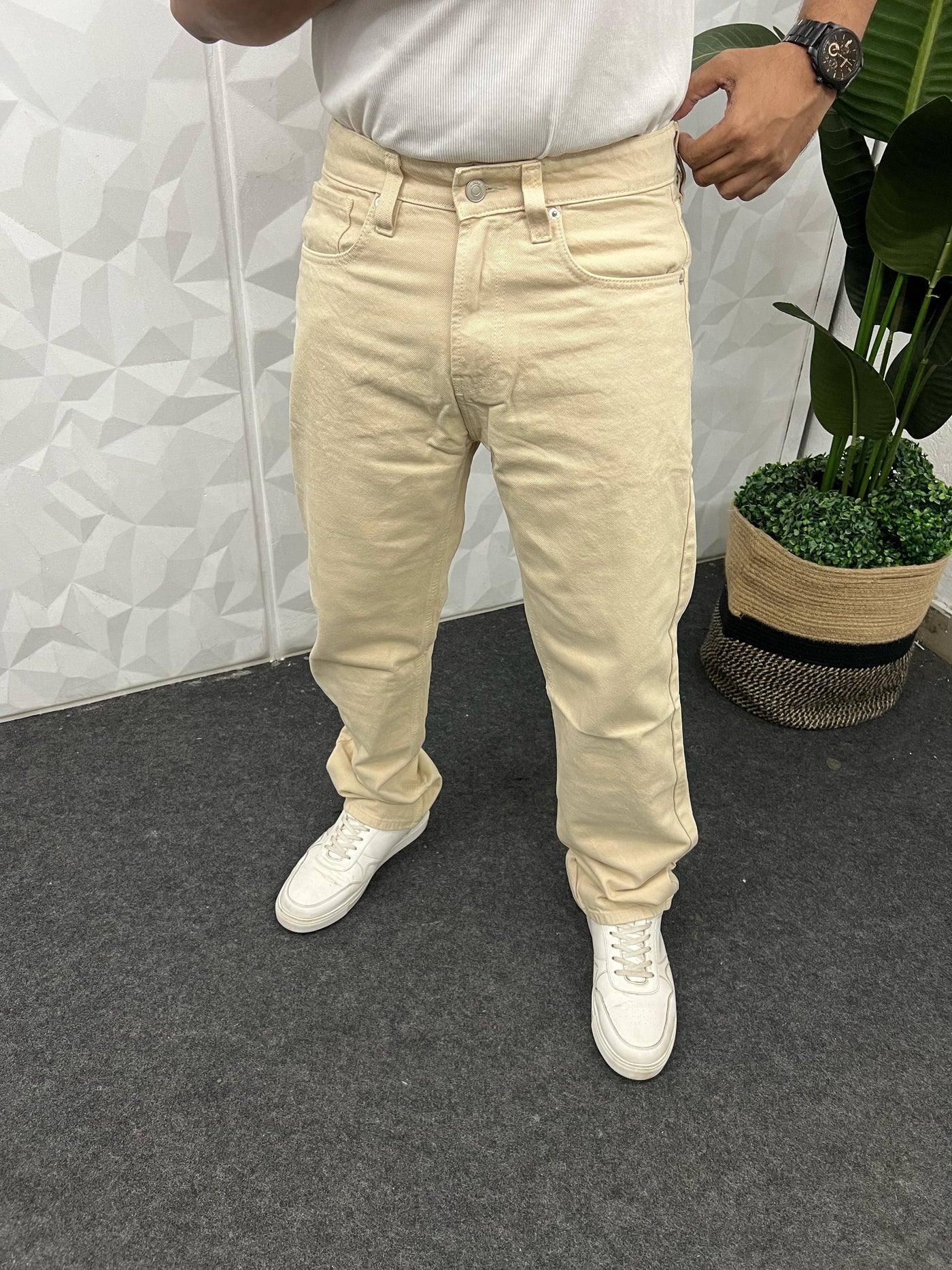 RFD fabric straight fit jeans