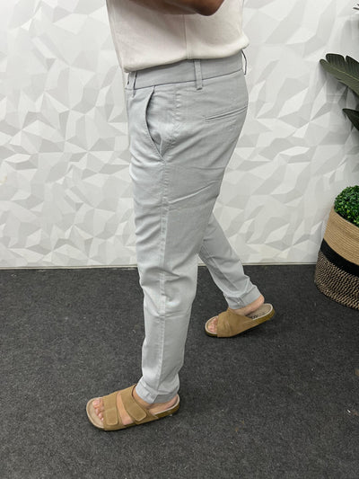 Linen fabric chinos