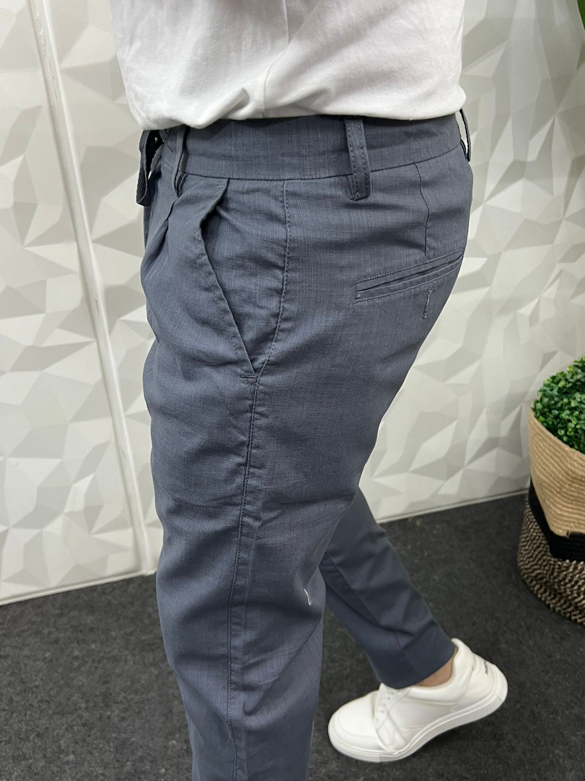 Linen fabric chino pants