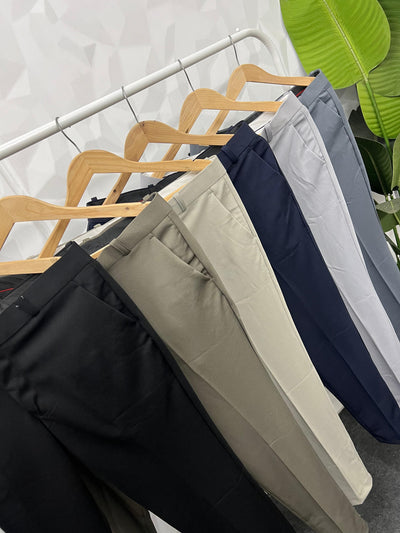 Peanut fabric ankle trouser