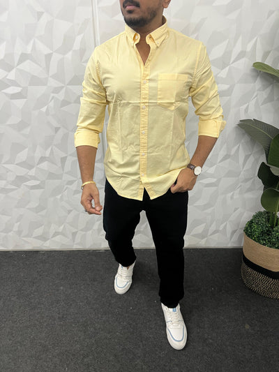 Oxford fabric plain shirt