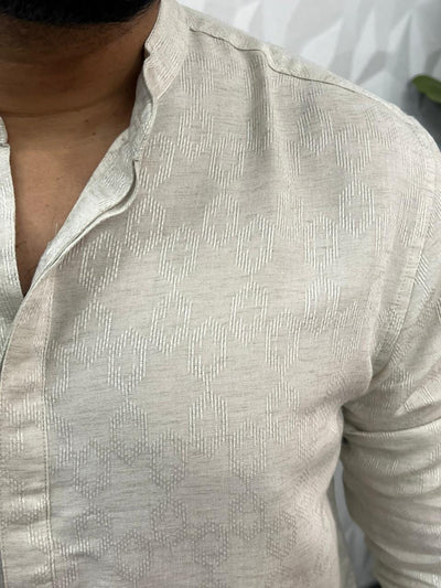 Linen texture short kurta