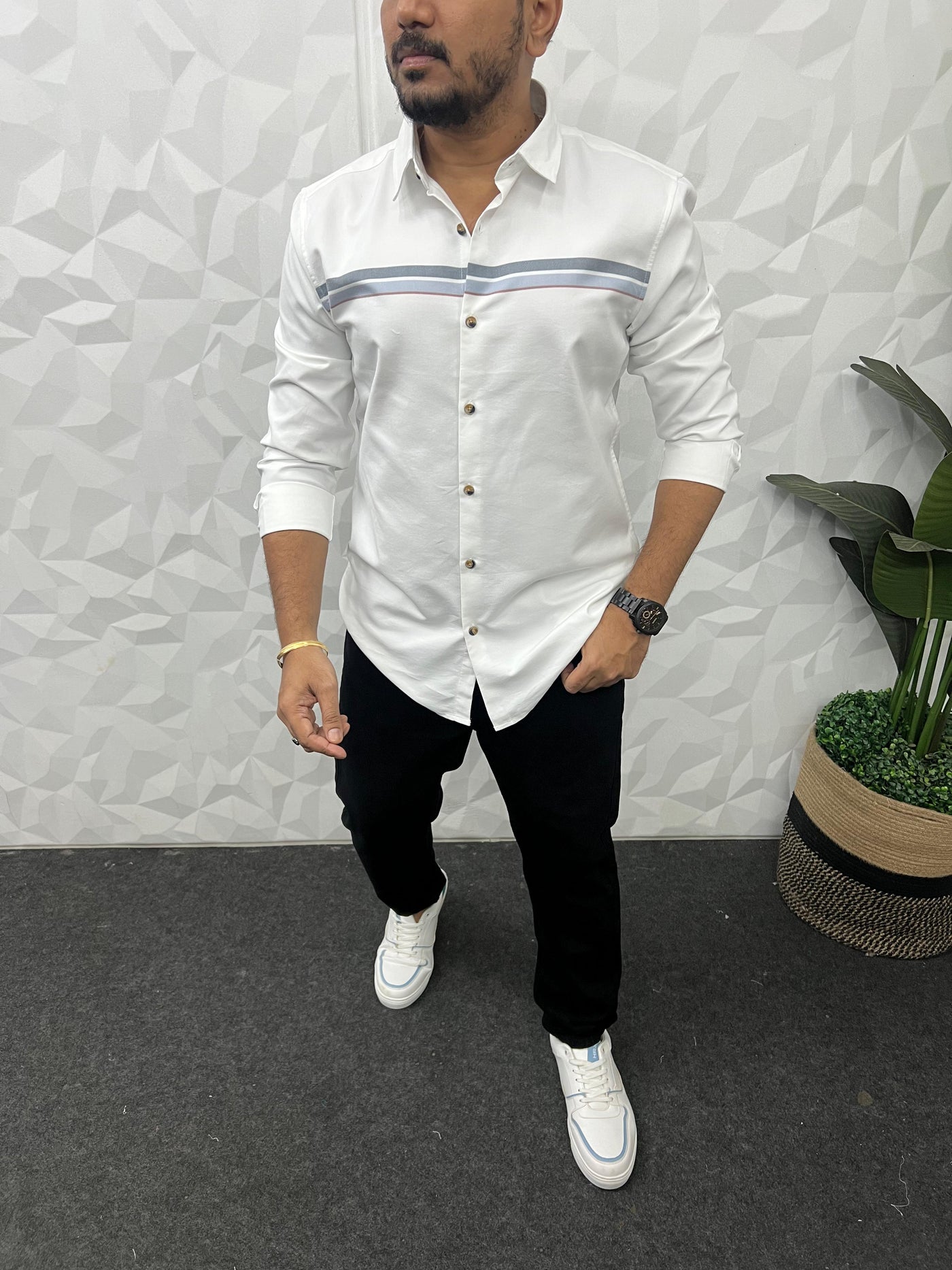 Chest pannel club wear shirt