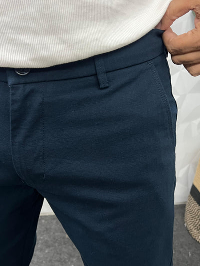 Linen fabric chinos