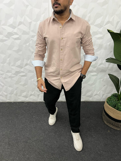 Cotton blend linen shirt