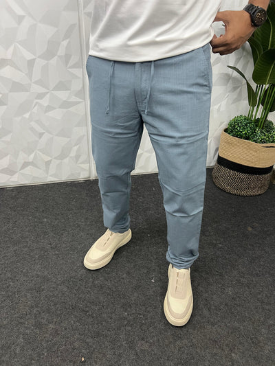 Blend linen fabric chino pant