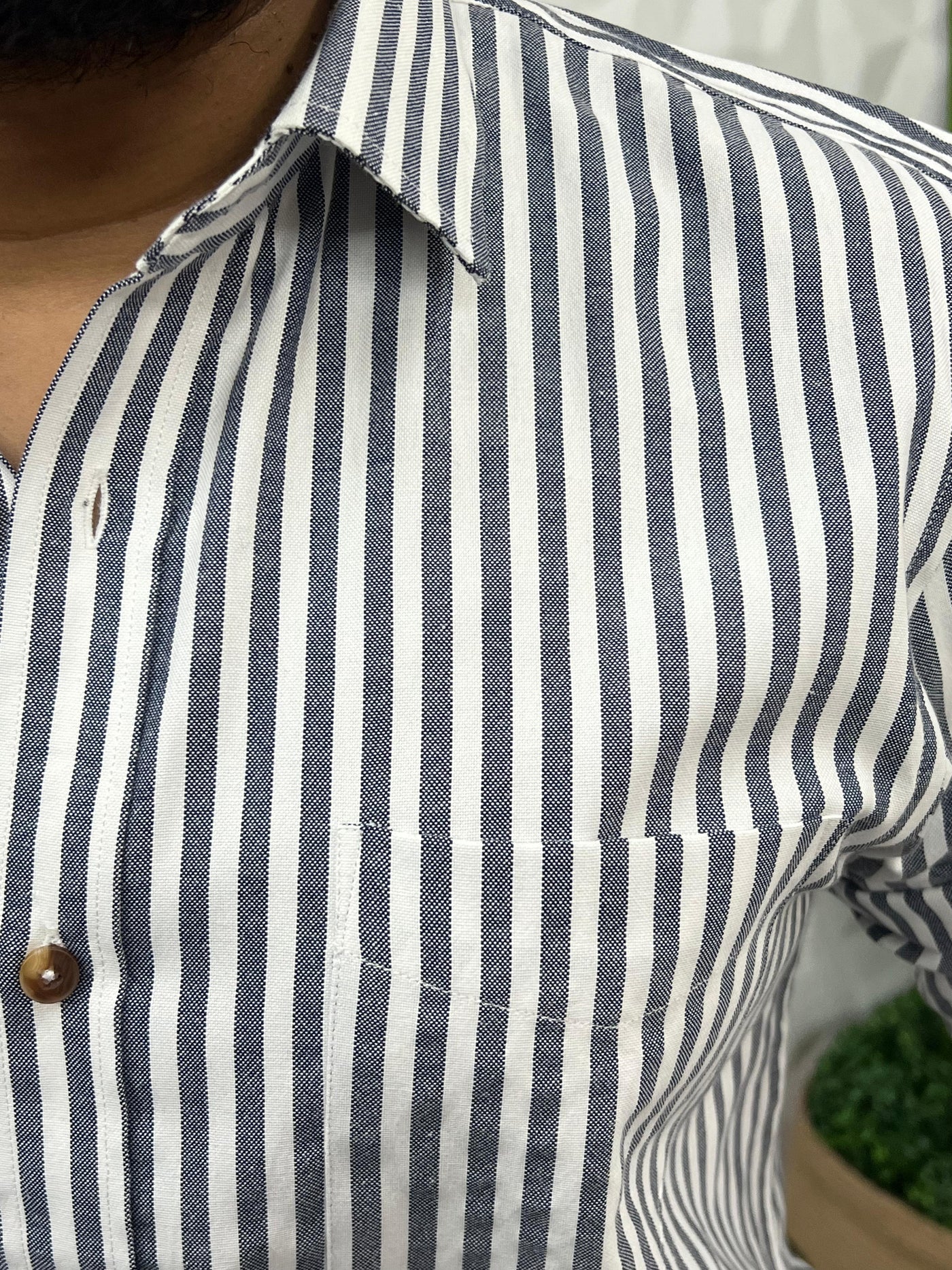 Oxford fabric old money stripes shirt