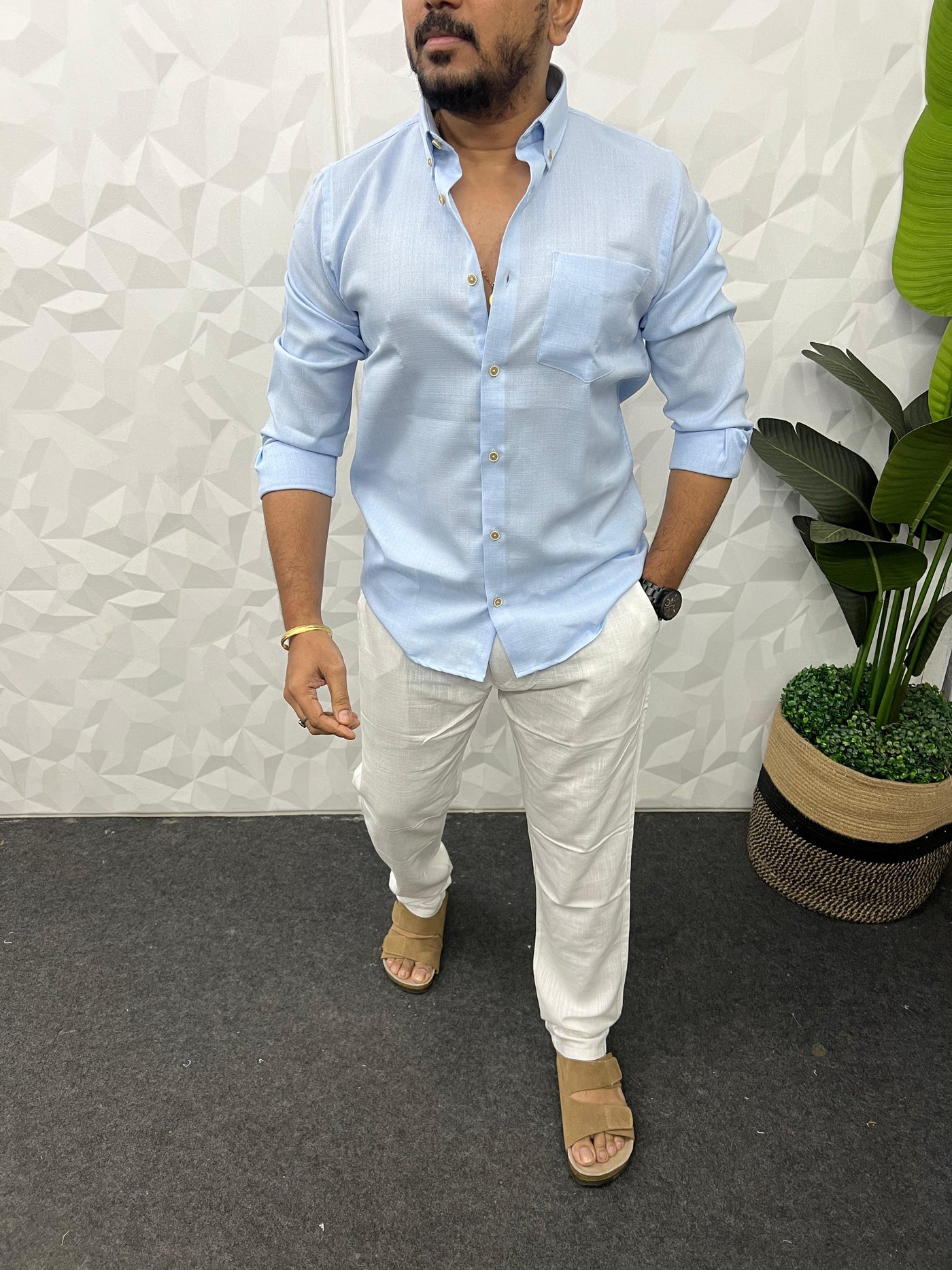 Imported fabric linen shirts