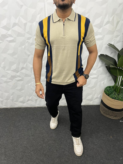 Stylish knitted polo t-shirt