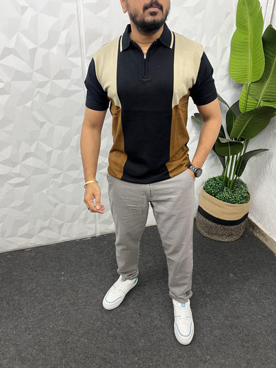 Stylish knitted polo t-shirt