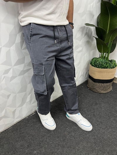 Denim fabric cargo pant