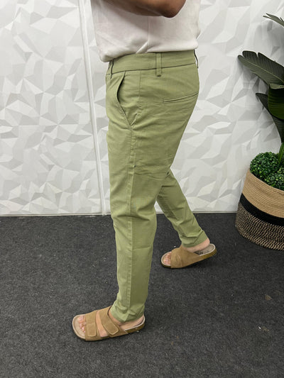 Linen fabric chinos