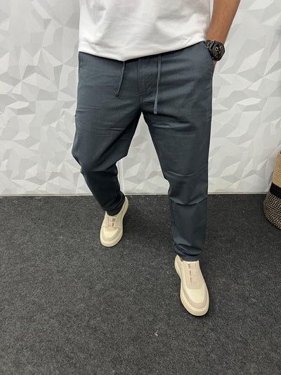 Blend linen fabric chino pant