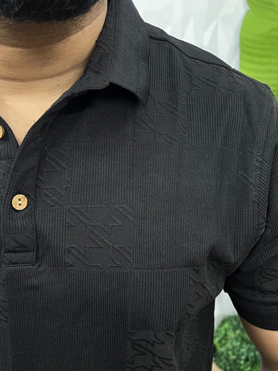 Imported fabric collar t-shirt