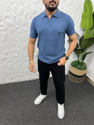 Stylish knitted polo t-shirt