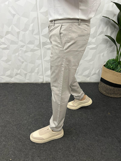 Cotton soft feel ankle chinos ( light beige )