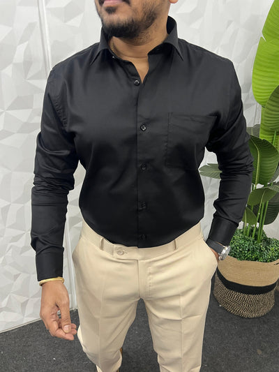 Cotton lycra fabric plain shirt