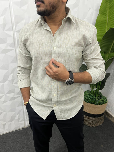 Oxford fabric fine stripes shirt