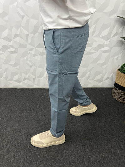 Blend linen fabric chino pant