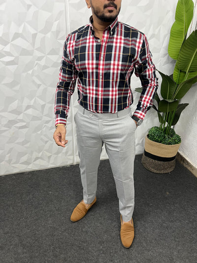 Cotton poplin burberry chex shirt